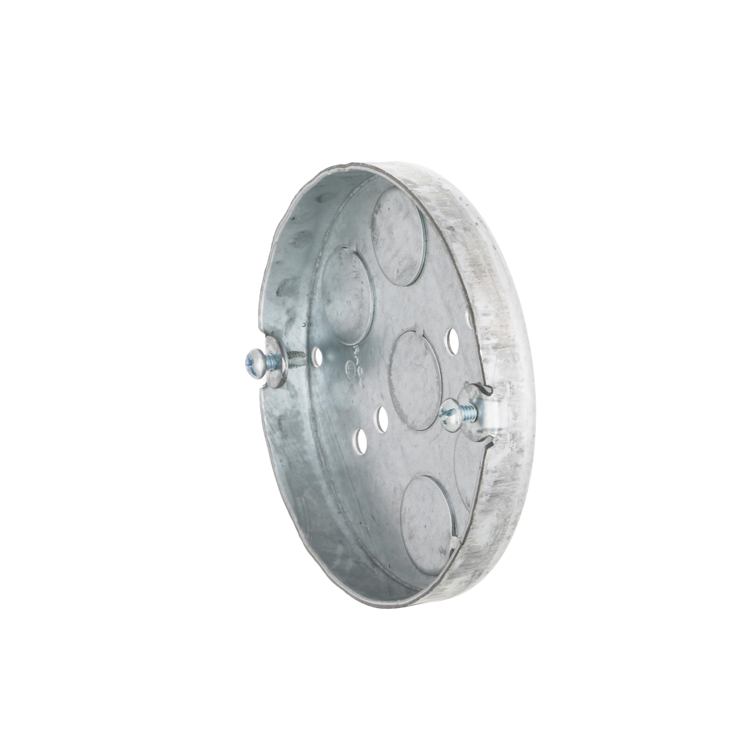Hubbell-Raco 8293 1/2-Inch Deep, 1/2-Inch Bottom Knockouts 4-Inch Round Ceiling Pan Gray - Image 3